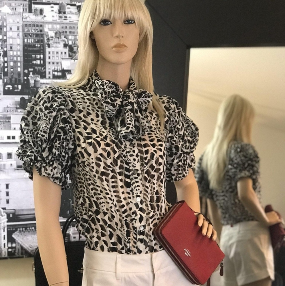 Leopard Print Blouse NWT
